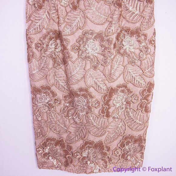 NEW Alex‎ Evenings cap sleeve Embroidered Sequin Lace Dress, 14 - Picture 4 of 16